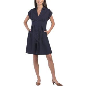 JULIA JORDAN Seamed Waist Button Down Mini Dress